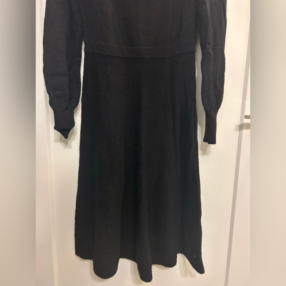 Boden Square Neck Alpaca Wool Blend Knit Long Sleeve Dress - Picture 4 of 10